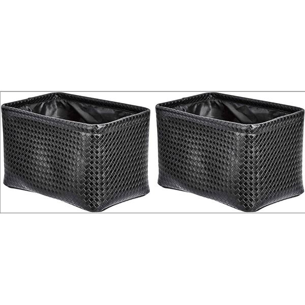 Amazon Basics Storage Bins 2-Pack Metallic
