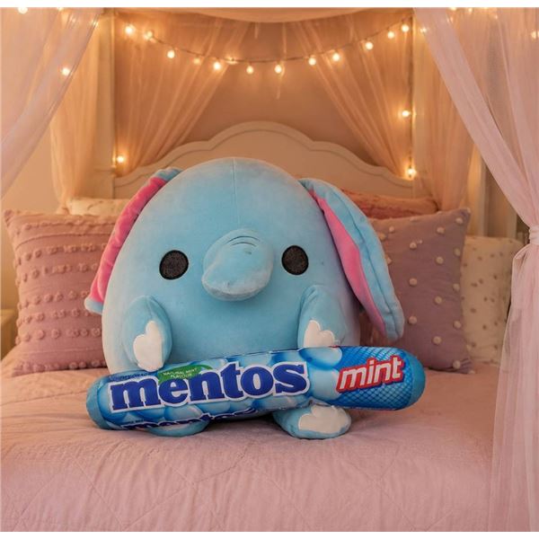 Plush Elephant and Mint Mentos