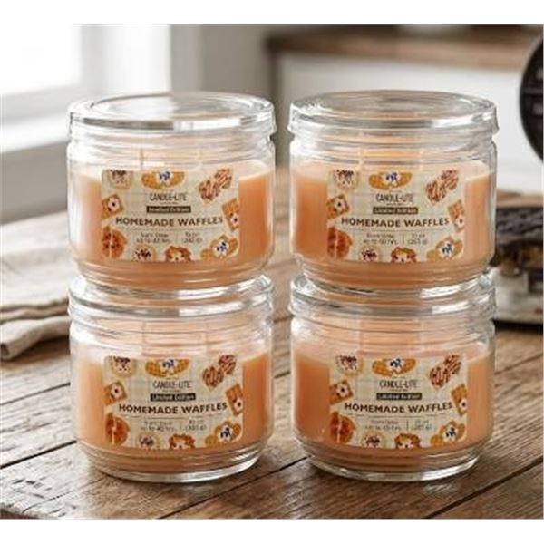 4 Homemade Waffles Candles