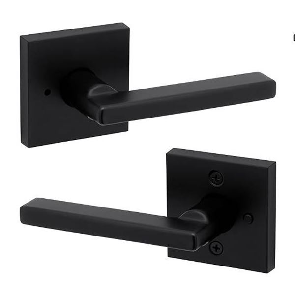 6 Halifax Matte Black Privacy Levers