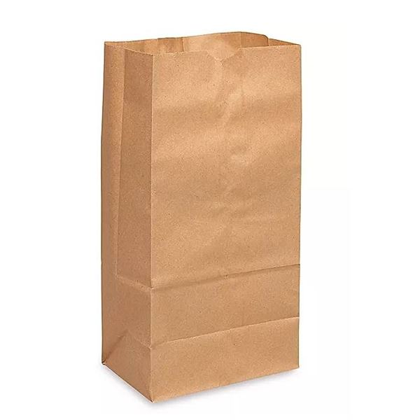 Sysco 8 LB Kraft Regular Paper Bags 500 CT