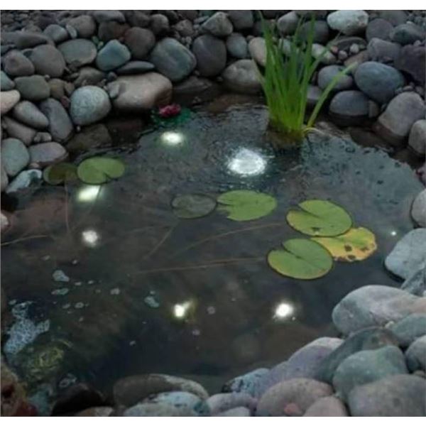 Smartpond Mini LED Lights, Low Voltage, 6 Units with Dusk to Dawn Sensor