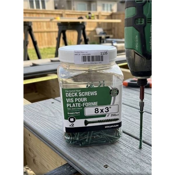 Hillman Green Deck Screws 8 x 3" 250pcs