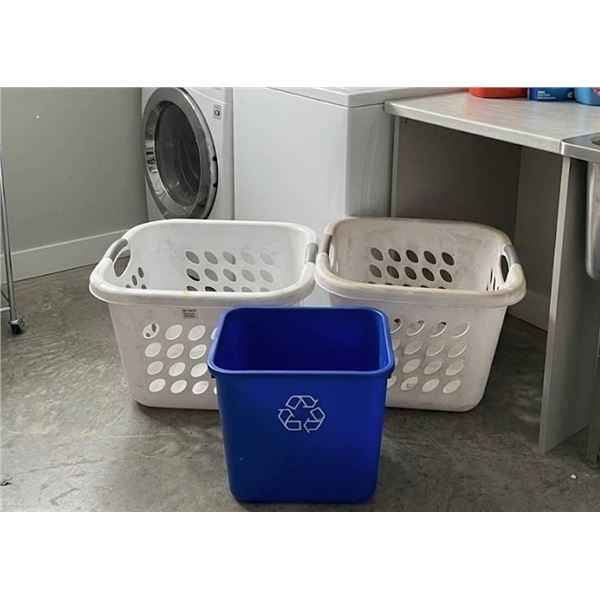 Sterilite Ultra Laundry Baskets & Blue Bin