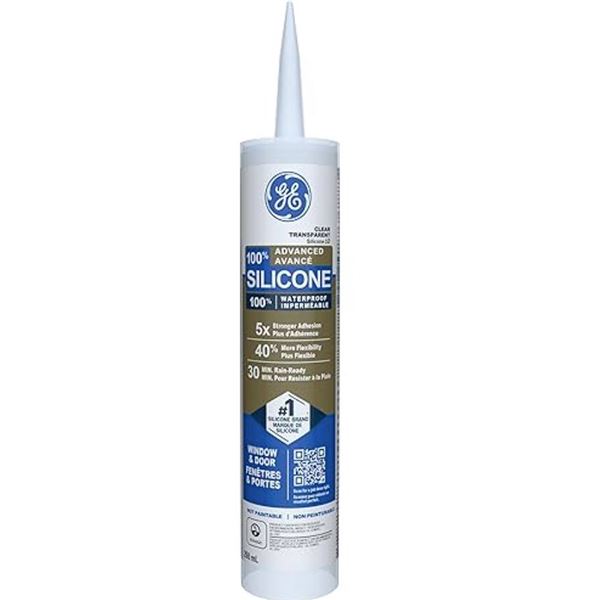 Lot of 12 GE Advanced Silicone Sealant 298 mL