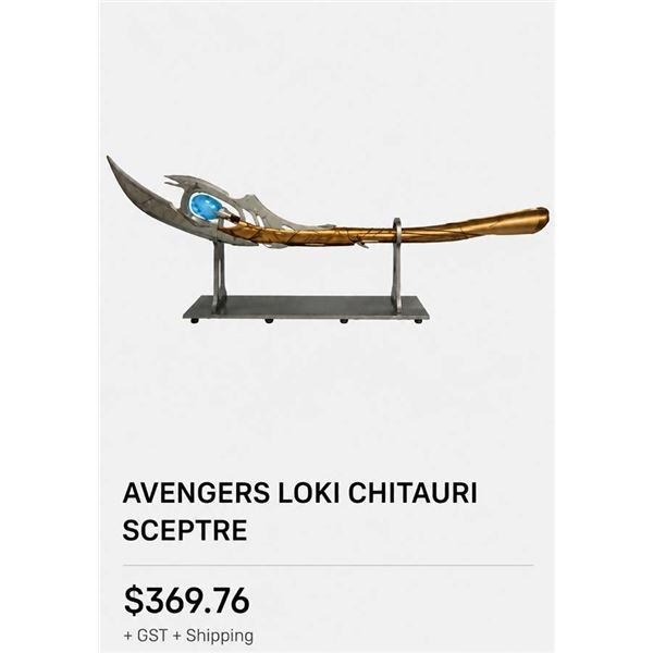Loki’s Chitauri Sceptre – Infinity Stone IlluminatesMetal sceptre with precision d