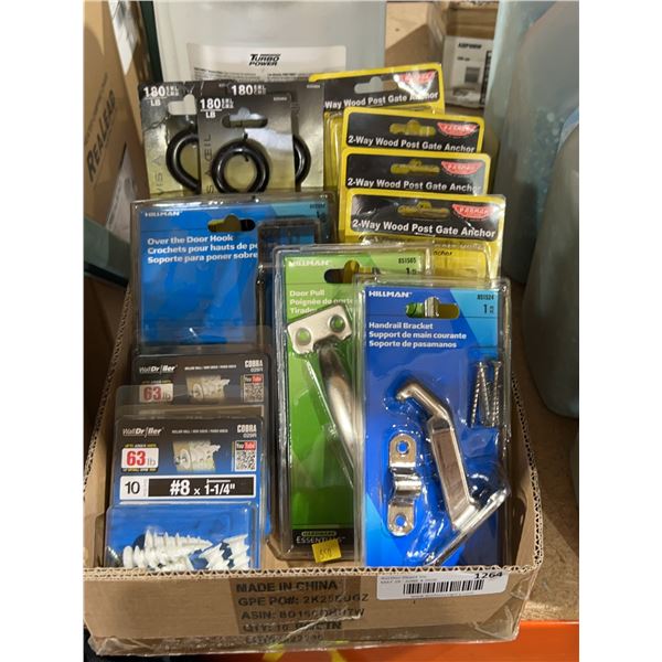 Hardware Assortment Lot, Various Brands