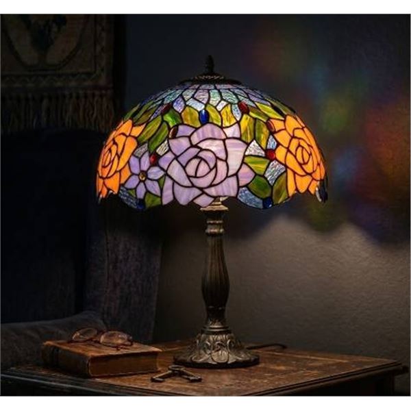 Floral Stained Glass Lamp Shade QF18S
