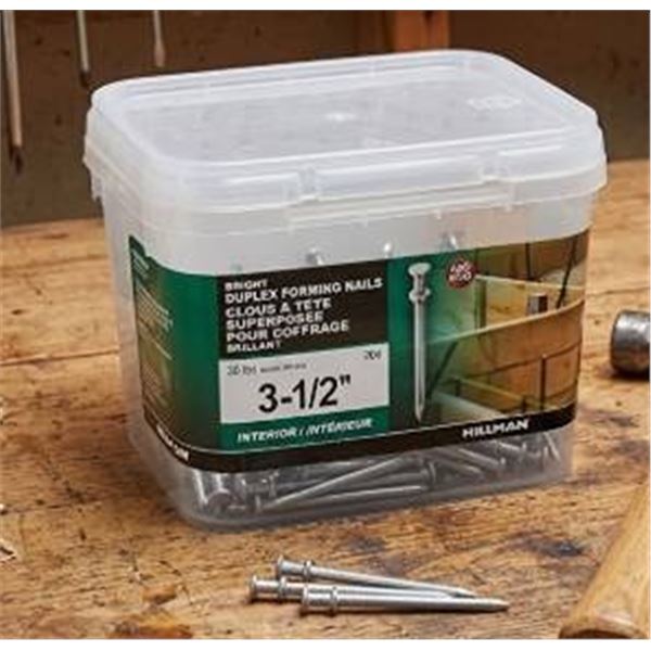 Hillman Bright Duplex Forming Nails 3-1/2"