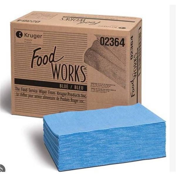 Kruger Food Works Wiper Blue - 150 Count