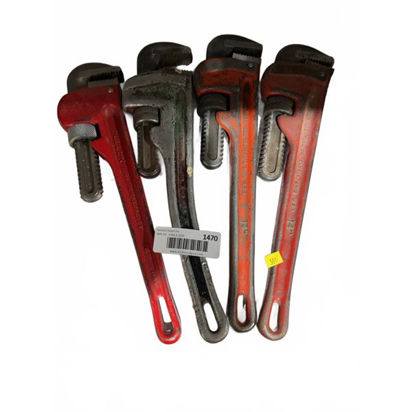 Four Pipe Wrenches