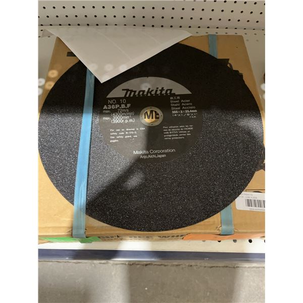 Case Lot of Makita 14" Cut-Off Wheel A36P-BF