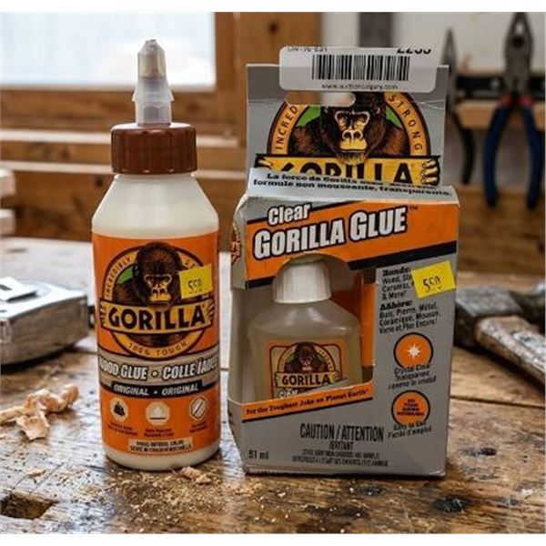 Gorilla Wood Glue and Clear Gorilla Glue Set