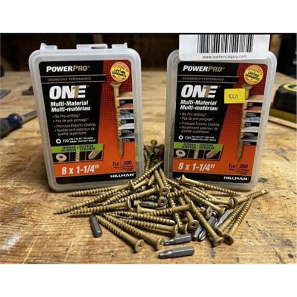 2X200 PowerPro One 8x1-1/4 in Multi-Material Screws