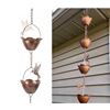 Image 1 : Copper Rain Chain with Hummingbird Design