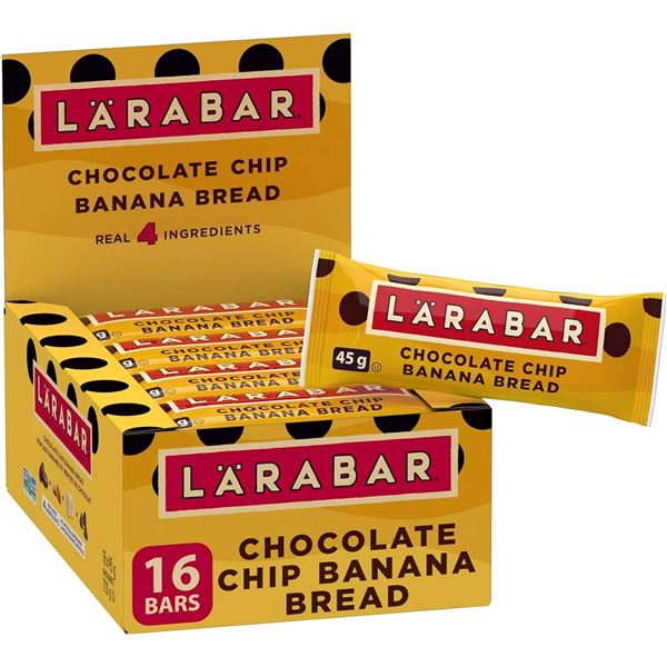 LÄRABAR Chocolate Chip Banana Bread Bars, 32x