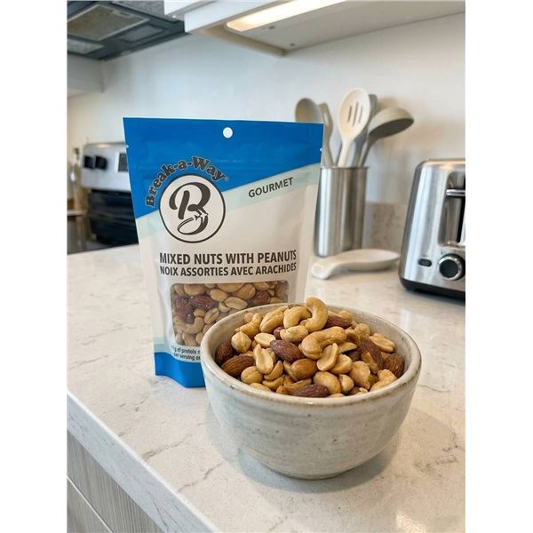 12 Packs of 100g Break-a-Way Mixed Nuts with Peanuts