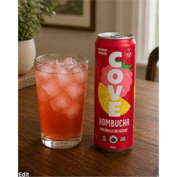 Cove Kombucha Raspberry Lemonade 12 x 355ml