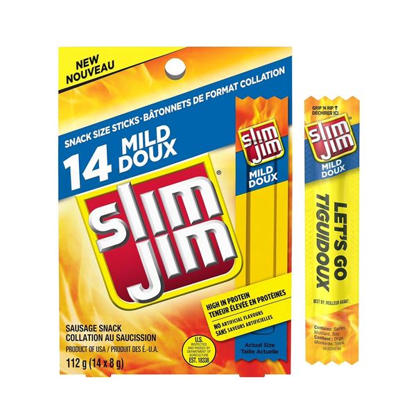 Slim Jim Mild Snack Sticks 7 x 112g
