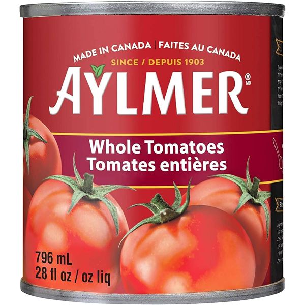 Aylmer Whole Tomatoes, 8 Cans x 796 mL