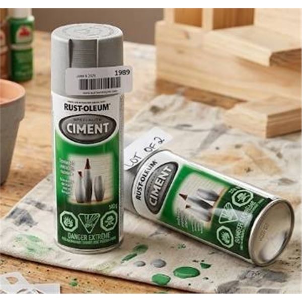 2 Rust-Oleum Ciment Spray Paints