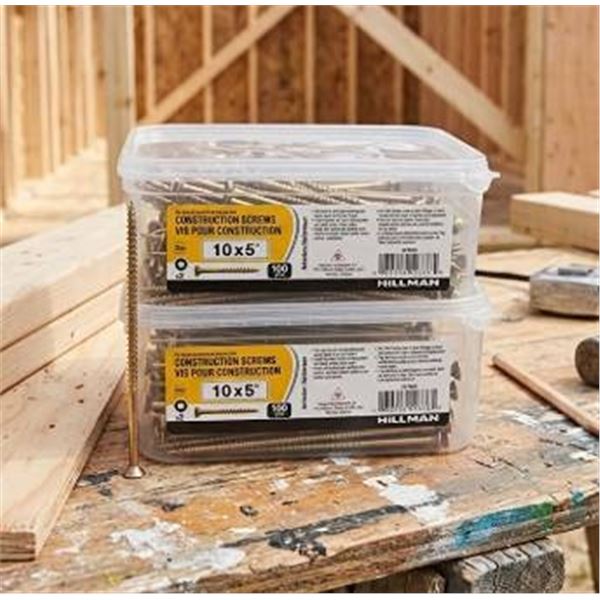 2 Hillman Construction Screws 10 x 5"