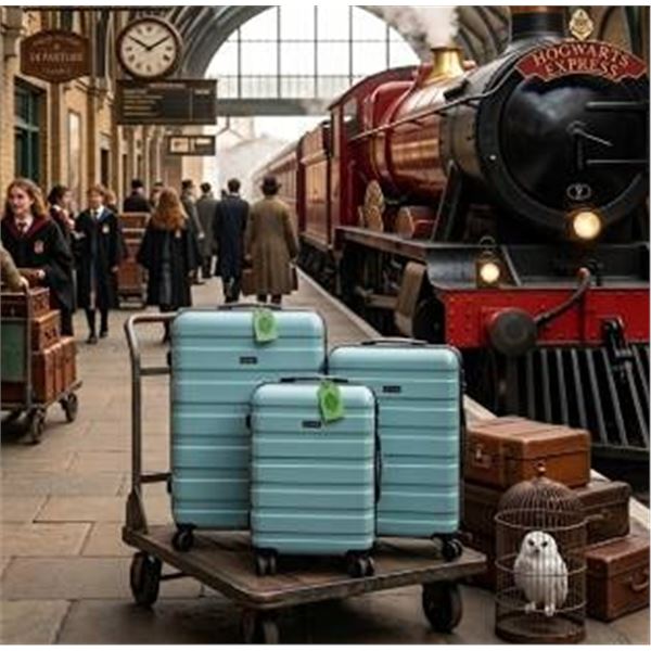 Pack & Fly 3-Piece Luggage Set Light Blue