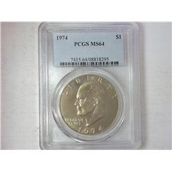 1974 Ike Dollar PCGS MS64