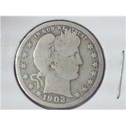 1902-O Barber Quarter
