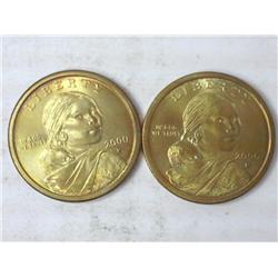 2-2000-P Sacagawea Dollars (UNC)