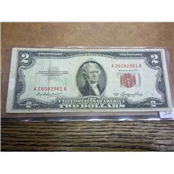 1953 Two Dollar Red Seal Note