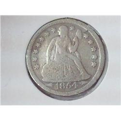1854 With Arrows Seated Liberty Dime