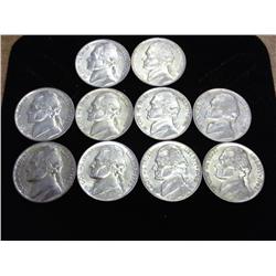 10-1943-P Jefferson Silver War Nickels (EF-MS)