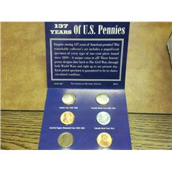 137 Years Of US Pennies (As Shown)