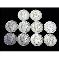 10 Assorted Mercury Dimes
