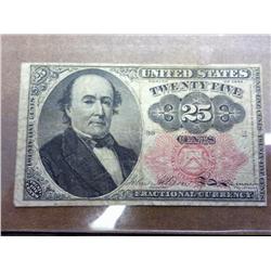 25 Cent US Fractional Currency