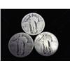 Image 1 : 3 Assorted Standing Liberty Quarters