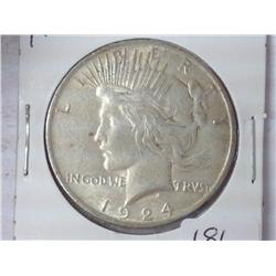 1924 Peace Silver Dollar