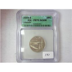2005-S Oregon Quarter ICG PR70 DCAM