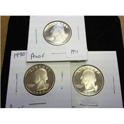 1979-S, 80-S And 81-S Washington Quarters