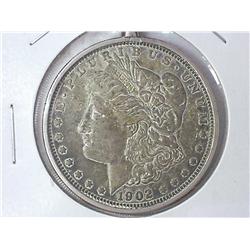 1902 Morgan Silver Dollar In Bezel