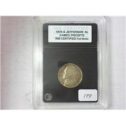 1975-S Jefferson Nickel INB PF70 Cameo