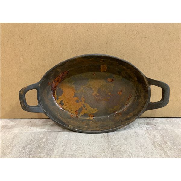 Small Oval Cast Iron Dish