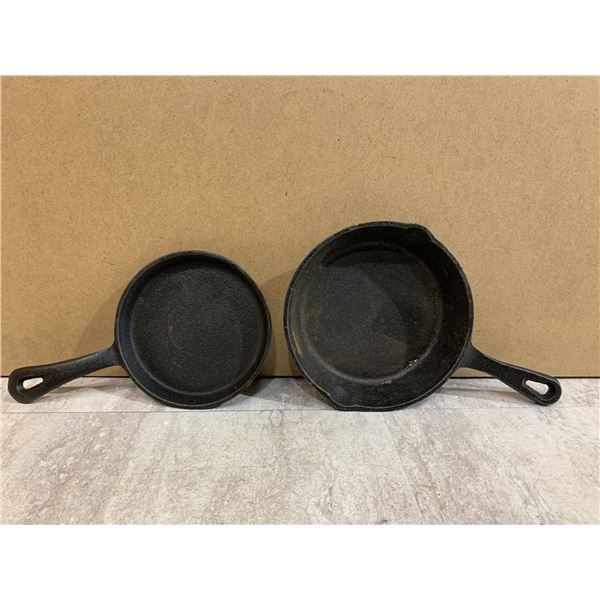 Lot of 2 Miniature Cast Iron Pans