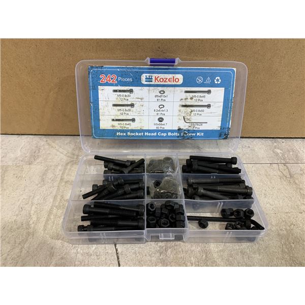 242 Pieces - Kozelo Hex Socket Head Cap Bolts Screw Kit
