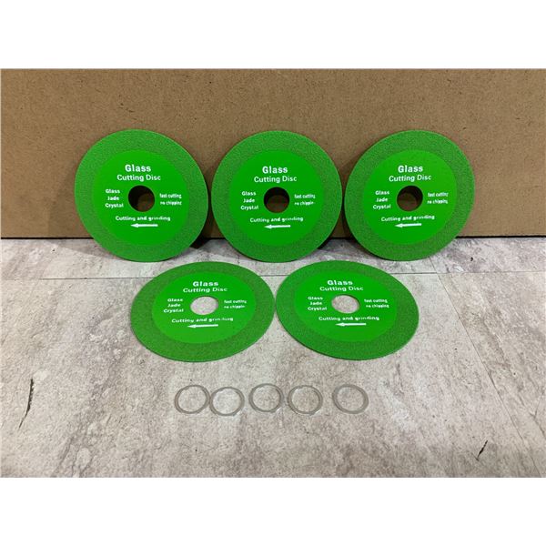 Harfington 5 Pack - 4 Inch Ultra-Thin Glass Cutting Discs - w 4/5 Arbor - Diamond Tip