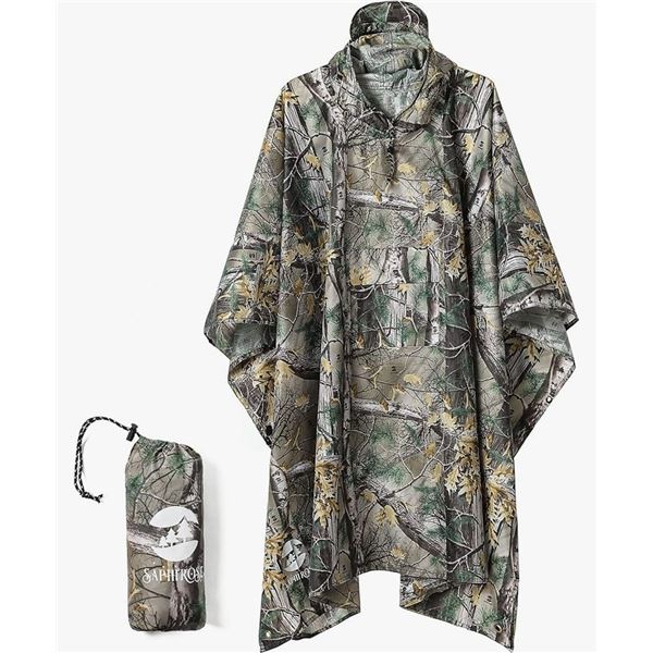 SaphiRose Waterproof Rain Poncho w/ Hood