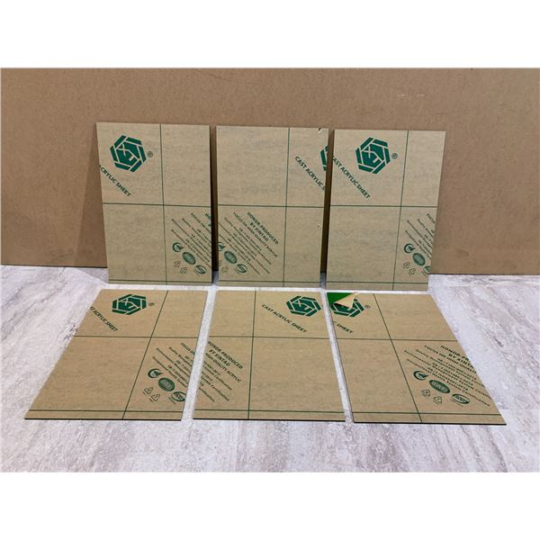 16 Pieces 13.5 x 9 Green Plexi Glass