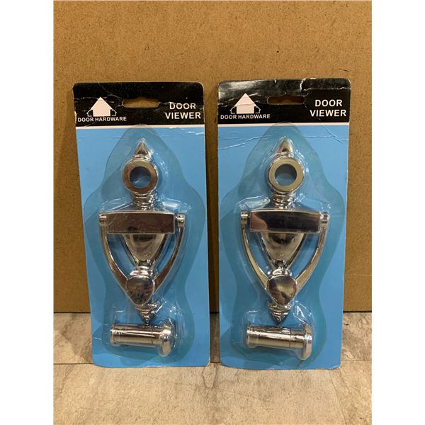 2 Pcs - 9/16 Door Knocker w/ Viewer 180 Degree - Die-Cast