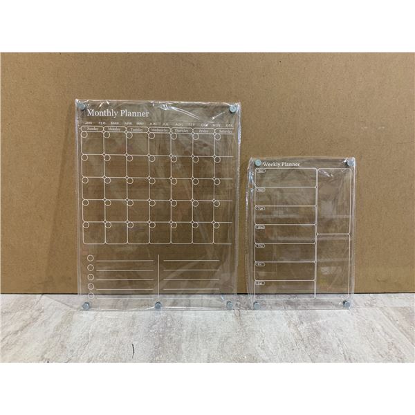 2 Pack Magnetic Acrylic Fridge Calendar